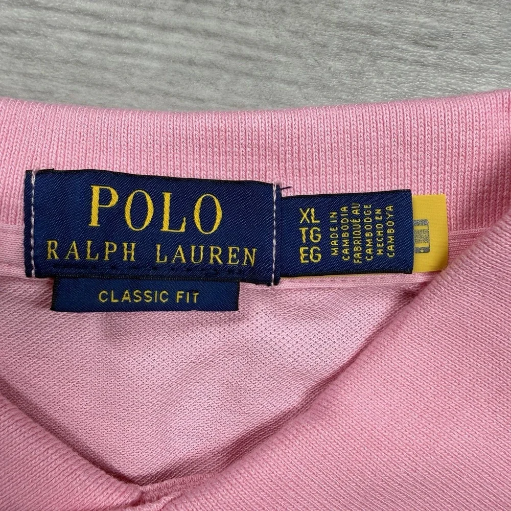 $110 Polo Ralph Lauren Classic Fit Men's XL Short Sleeve Pink Polo Shirt - NWT